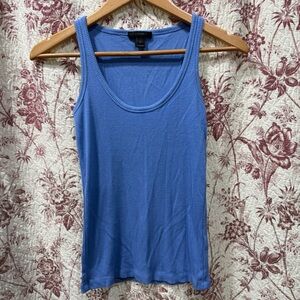 J.Crew Blue Ribbed Scoop Neck Tank Top XS